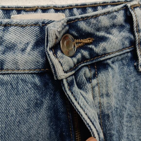 SO Juniors Size 13 Jeans Girls Acid Wash Hi-Rise Jeans Denim Cutoff Cuff‎ Pants - Picture 3 of 7